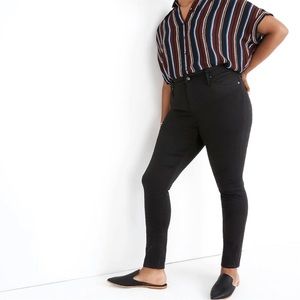 Madewell 9" High Rise Skinny Plus Size Jeans Size 37T (24) Black Wash NWT